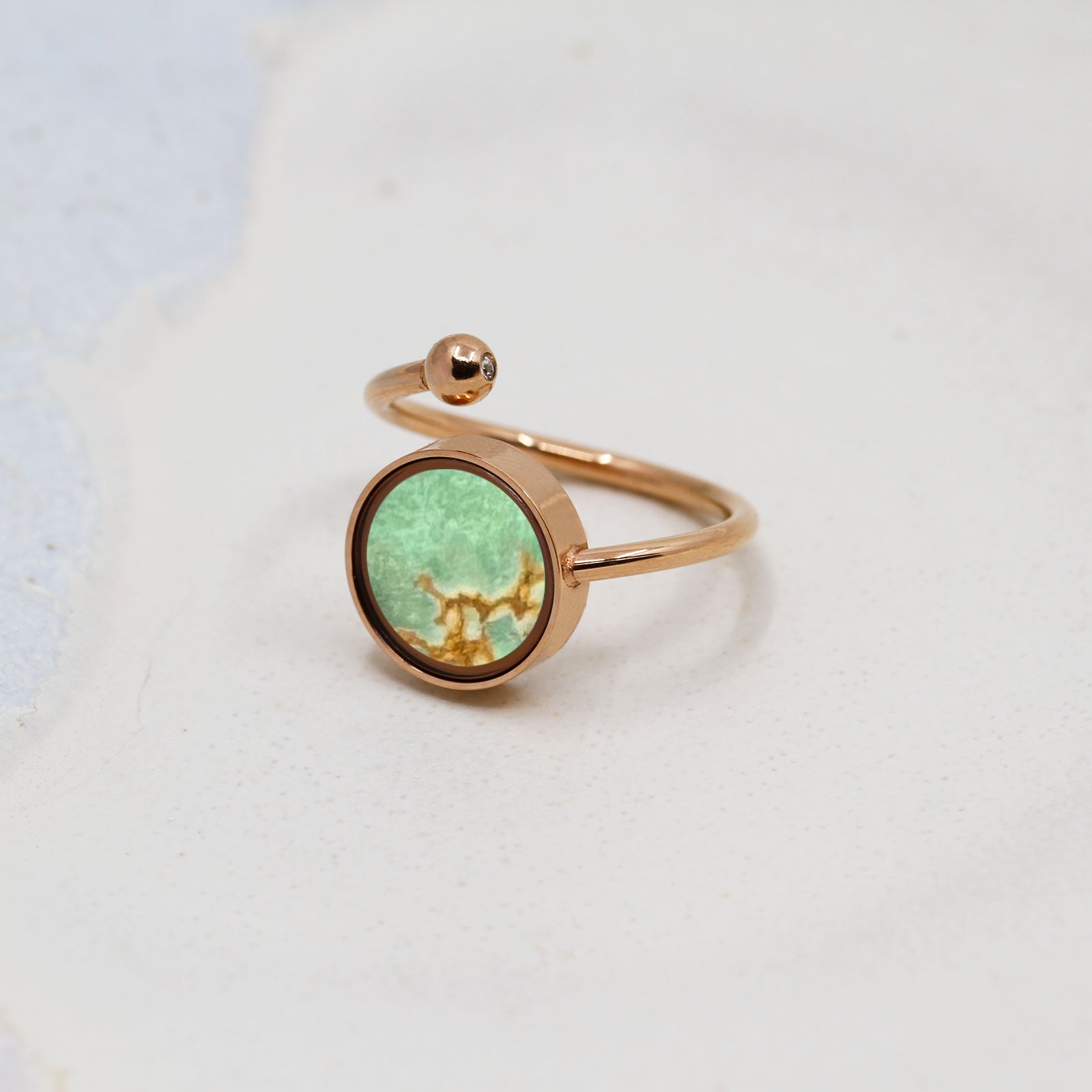 Australian Variscite Adjustable Ring - Rings | Oli&J