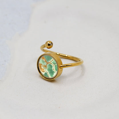 Australian Variscite Adjustable Ring - Rings | Oli&J