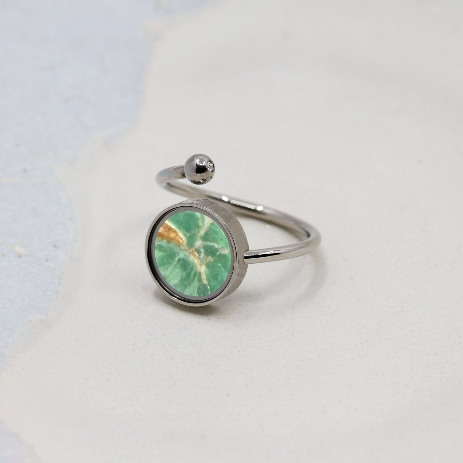 Australian Variscite Adjustable Ring - Rings | Oli&J
