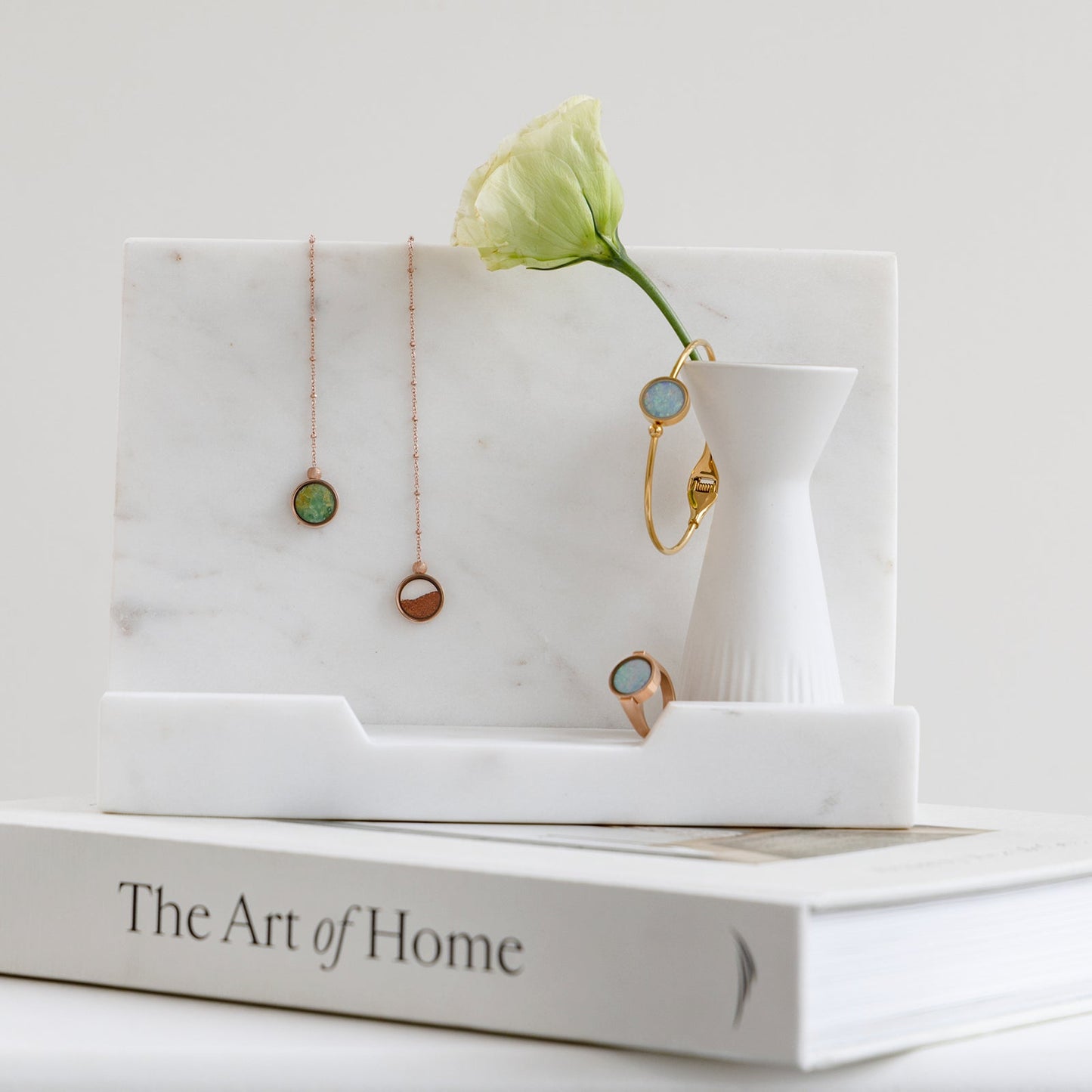 Australian Variscite & Red Desert Sand Duo Necklace - Necklaces | Oli&J