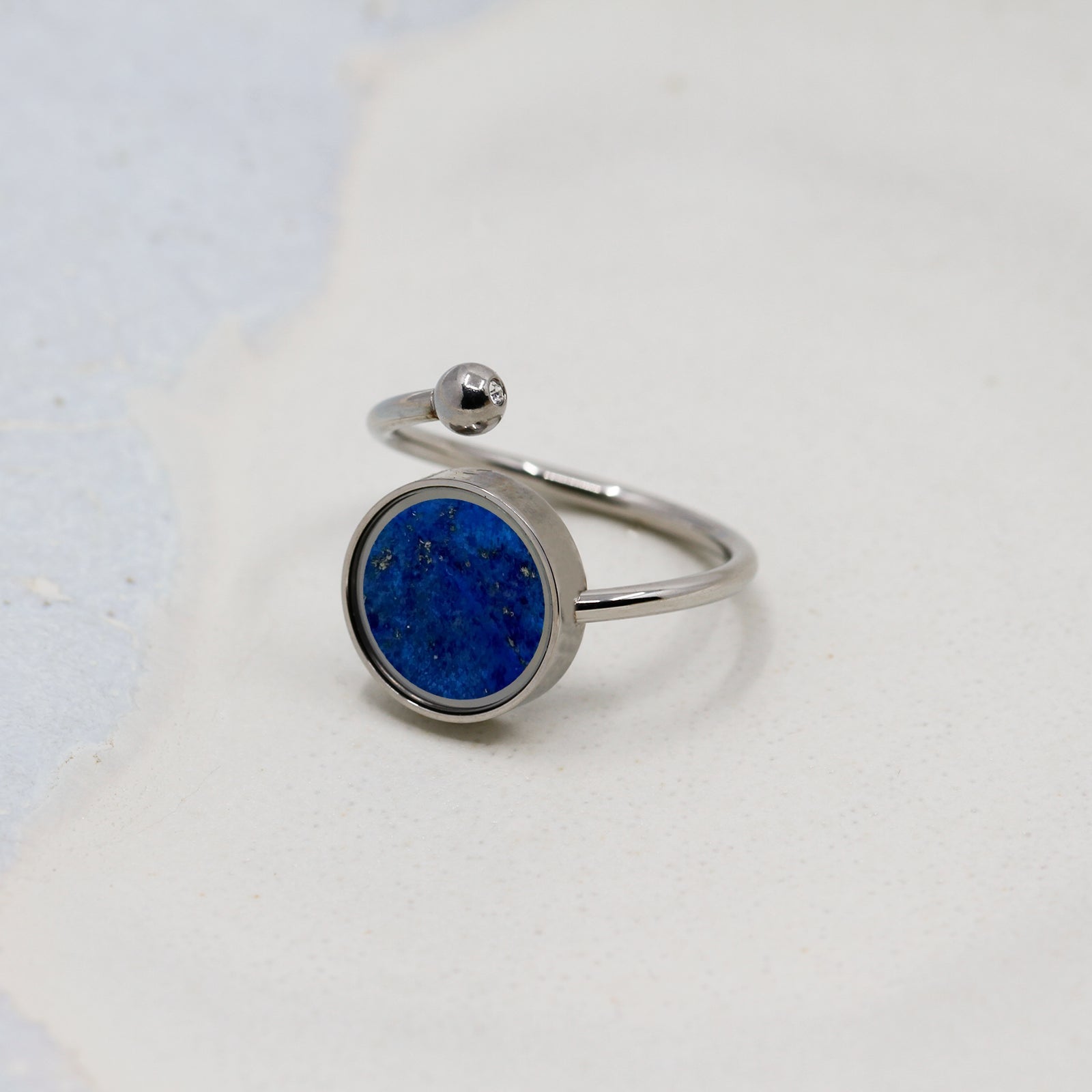 Lapis Lazuli Adjustable Ring - Rings | Oli&J