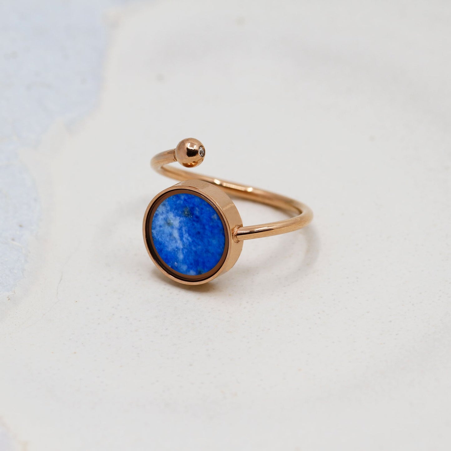 Lapis Lazuli Adjustable Ring - Rings | Oli&J