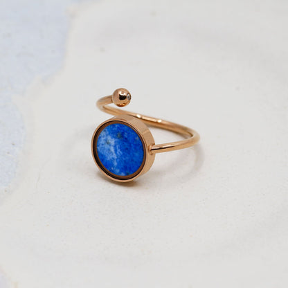 Lapis Lazuli Adjustable Ring - Rings | Oli&J