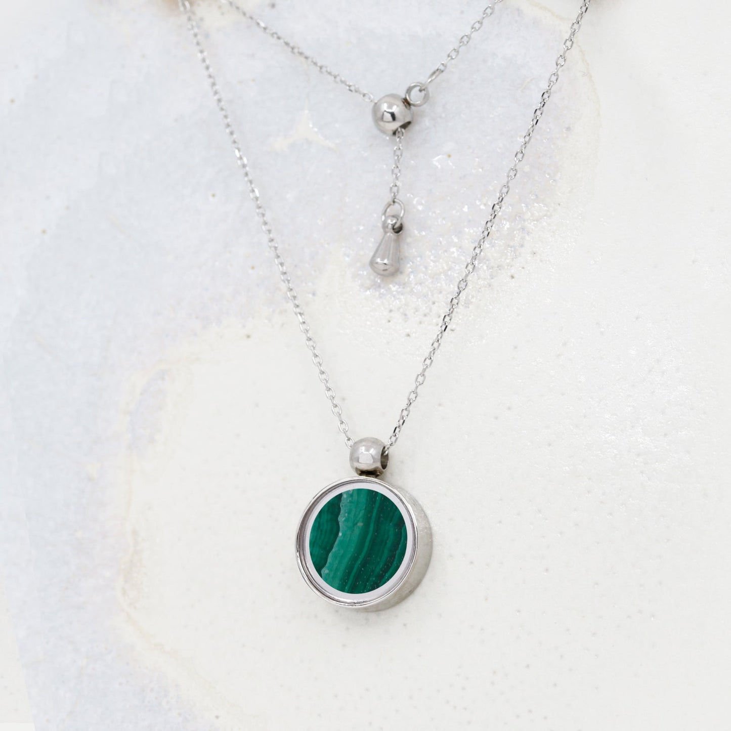Malachite Necklace - Necklaces | Oli&J