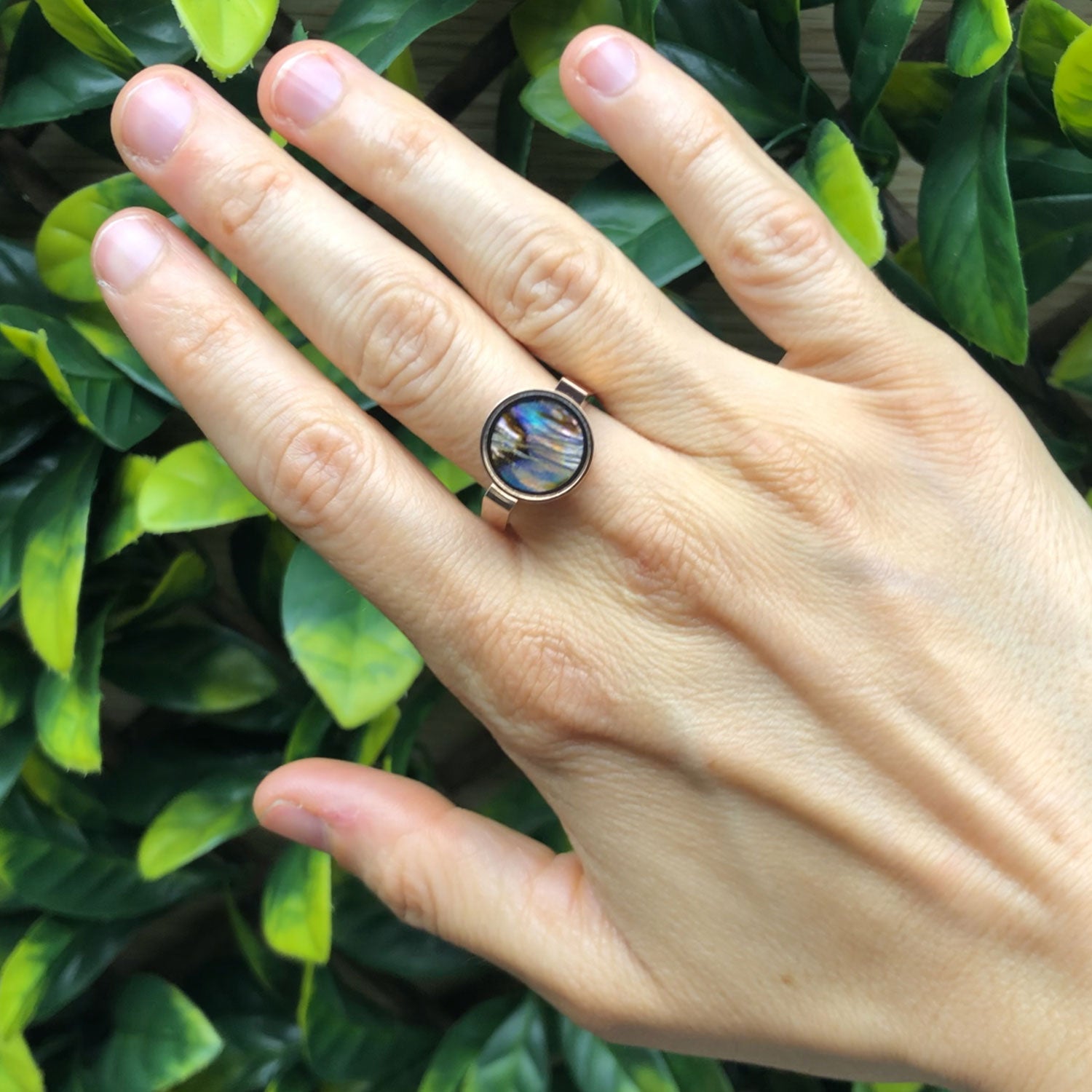 Abalone Shell Unisex Ring - Unisex Rings | Oli&J