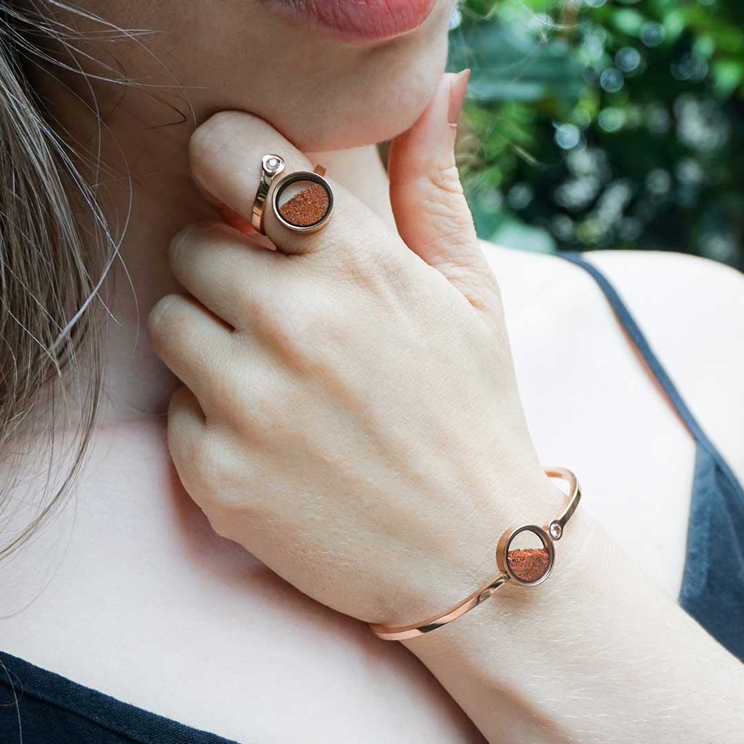 Red Desert Sand Adjustable Ring - Rings | Oli&J